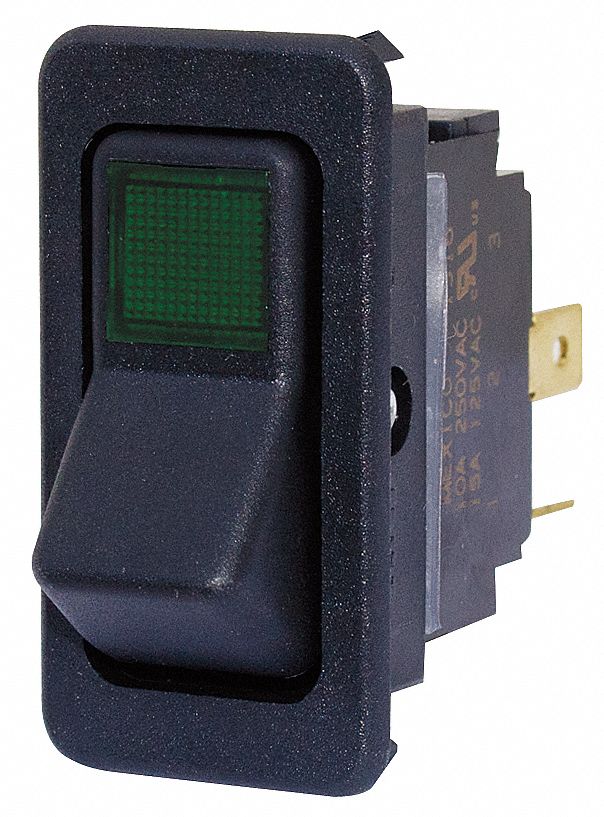 Lighted Rocker Switch, SPST, Lighted Rocker Switch 21EV13