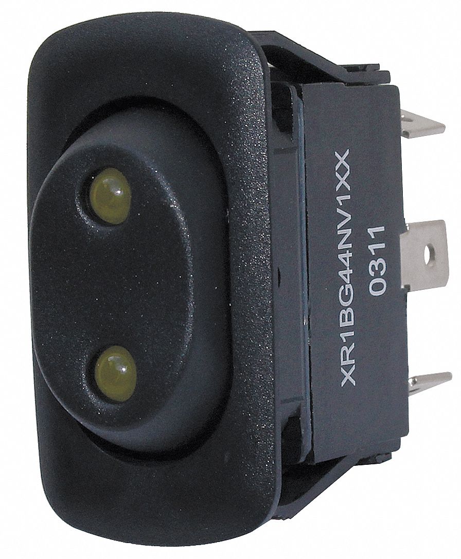 Rocker Switch, SPST, Rocker Switch 21EV62XR3EG33NV1XX Grainger