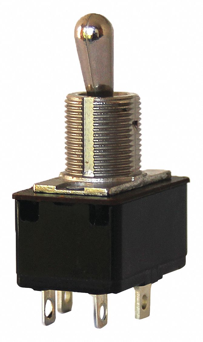 Toggle Switch: 3 Position, 4 Connections, DPST, Solder Lug Connection, 7500 Series