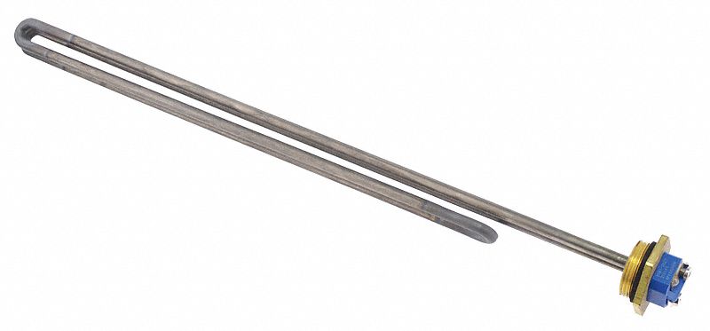 Water Heater Element: LWD, 6, 000 W, 277V/240V AC, Threaded Pipe, 20 in Insert Lg