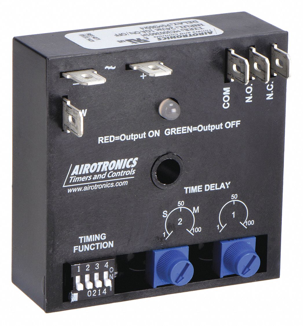 MULTI-FUNCTION ENCAPSULATED TIMING RELAY, SURFACE MOUNTED, 24V AC, 10 A, 1 SEC TO 100 MIN