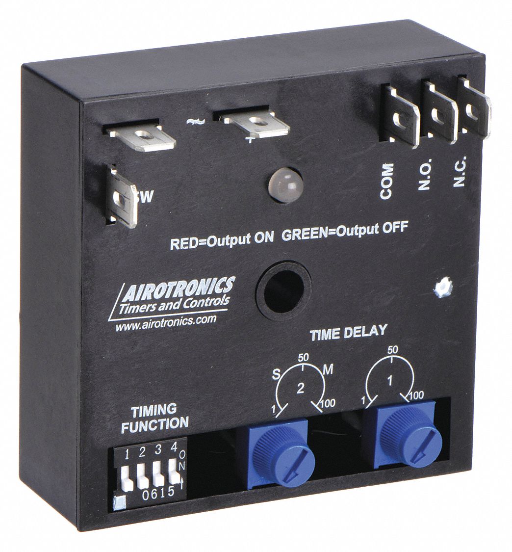 MULTI-FUNCTION ENCAPSULATED TIMING RELAY, SURFACE MOUNTED, 12V DC, 10 A, 1 SEC TO 100 MIN