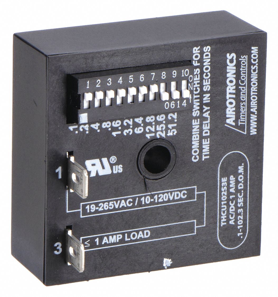 SINGLE FUNCTION ENCAPSULATED TIMING RELAY, PANEL DOOR RELAY MOUNTING