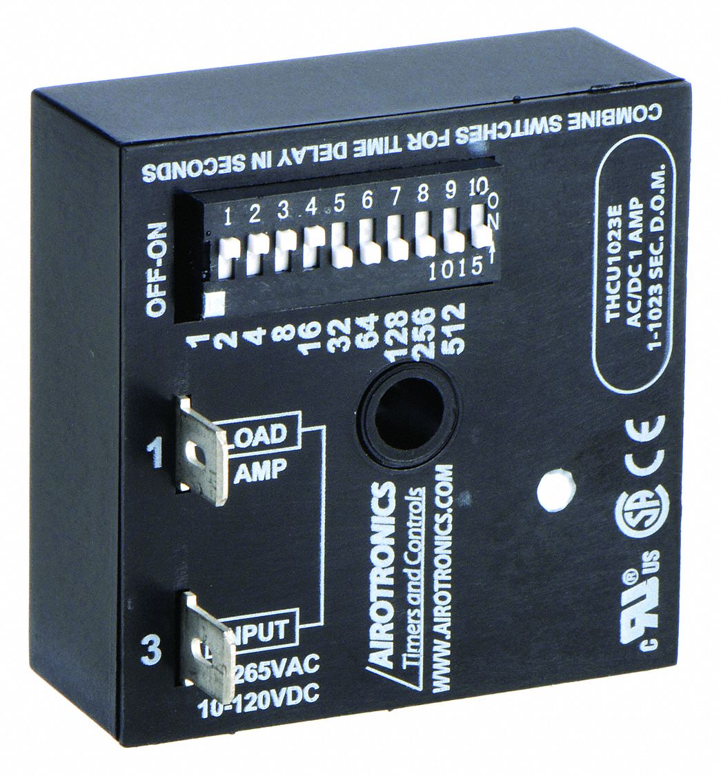 SINGLE FUNCTION ENCAPSULATED TIMING RELAY, PANEL DOOR RELAY MOUNTING, 1 SEC TO 1,023 SEC