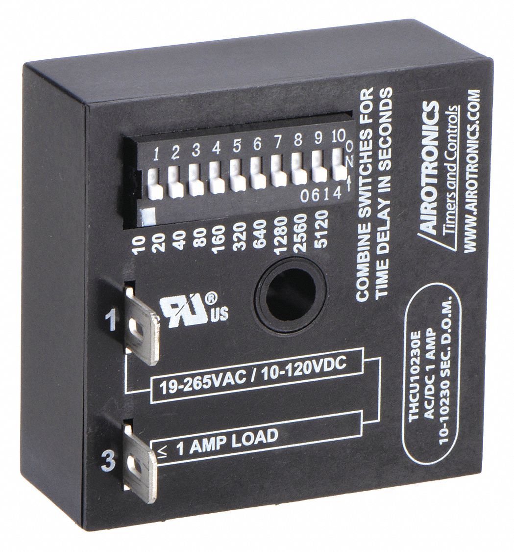 SINGLE FUNCTION ENCAPSULATED TIMING RELAY, PANEL DOOR RELAY MOUNTING