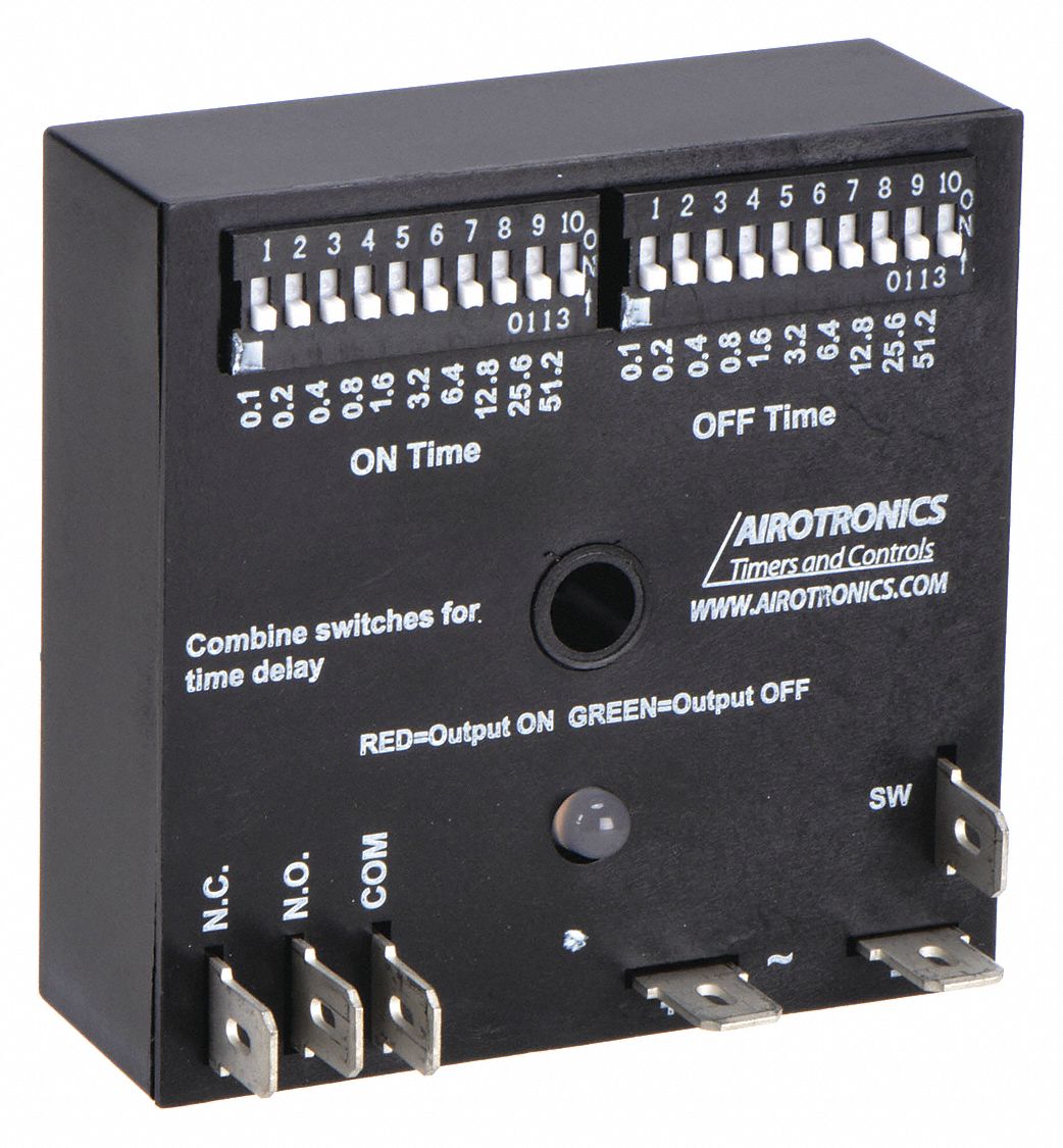 SINGLE FUNCTION ENCAPSULATED TIMING RELAY, SURFACE RELAY MOUNTING, 12V DC