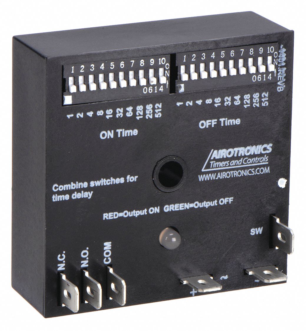 SINGLE FUNCTION ENCAPSULATED TIMING RELAY, SURFACE RELAY MOUNTING, 12V DC