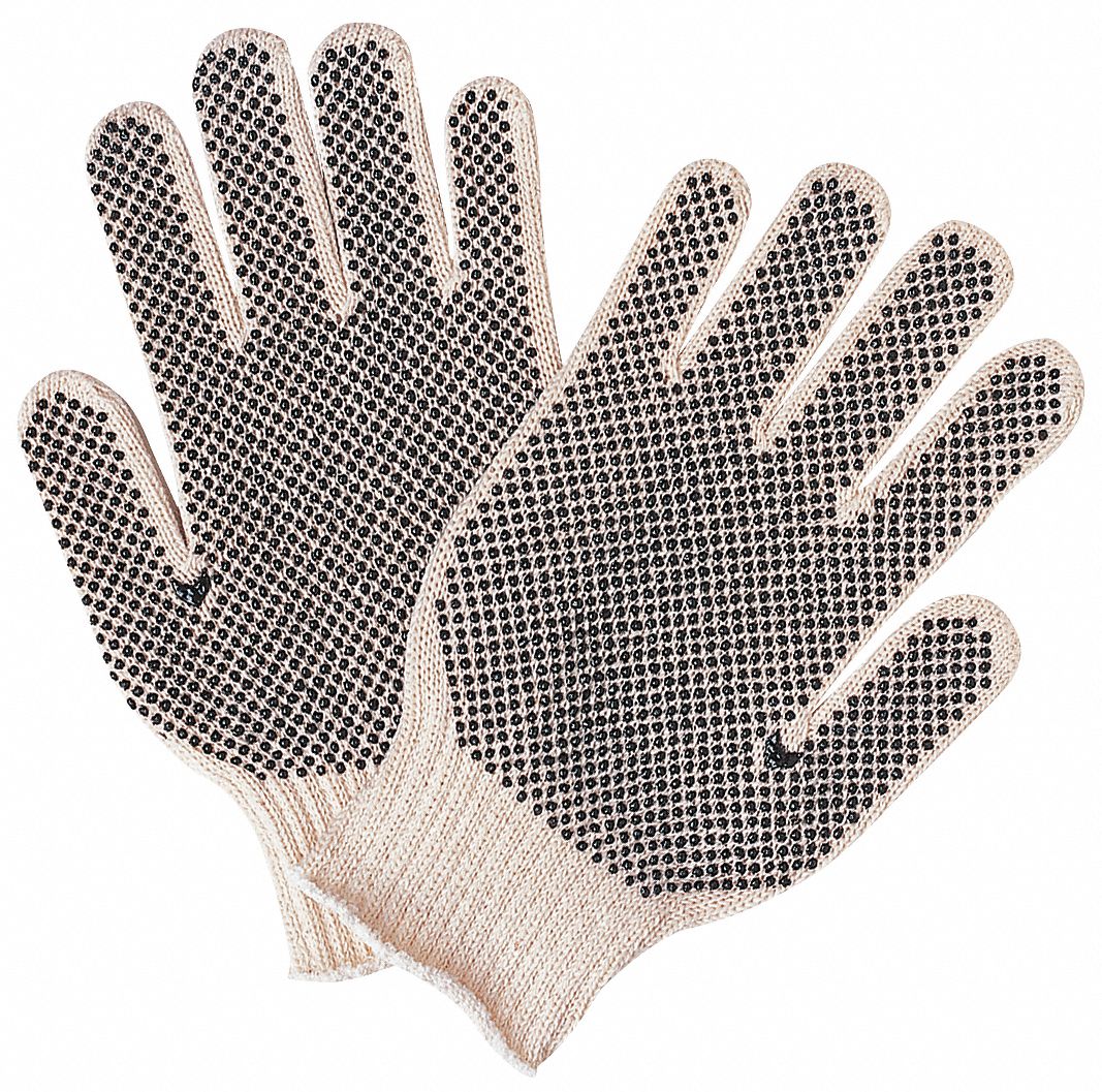 Knit Gloves, 9-3/4", XL, White, PK12