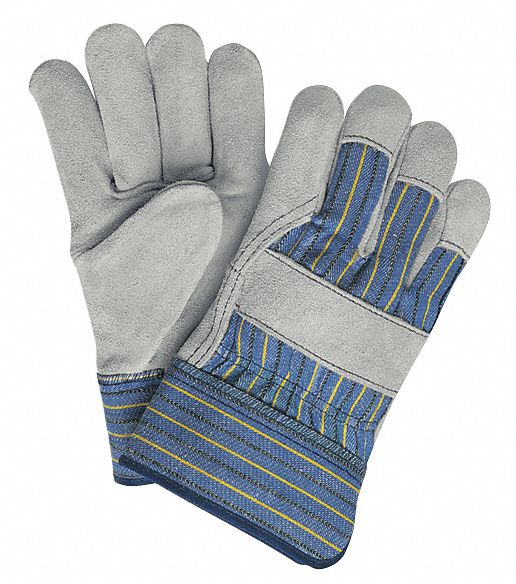 Leather Gloves: 3XL ( 12 ), Cowhide, Premium, Glove, Full Finger, Safety Cuff, 12 PK