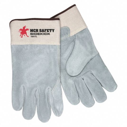 MCR SAFETY, XL ( 10 ), Cowhide, Leather Gloves - 21EZ35|16017XL - Grainger