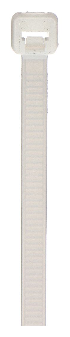 CABLE TIE, 6 IN L, 1½ IN MAX BUNDLE, 0.14 IN W, NATURAL, 100 PK