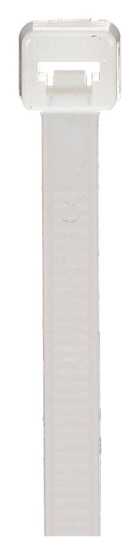 CABLE TIE, 8 IN L, 2 IN MAX BUNDLE, 0.19 IN W, NATURAL, 1,000 PK