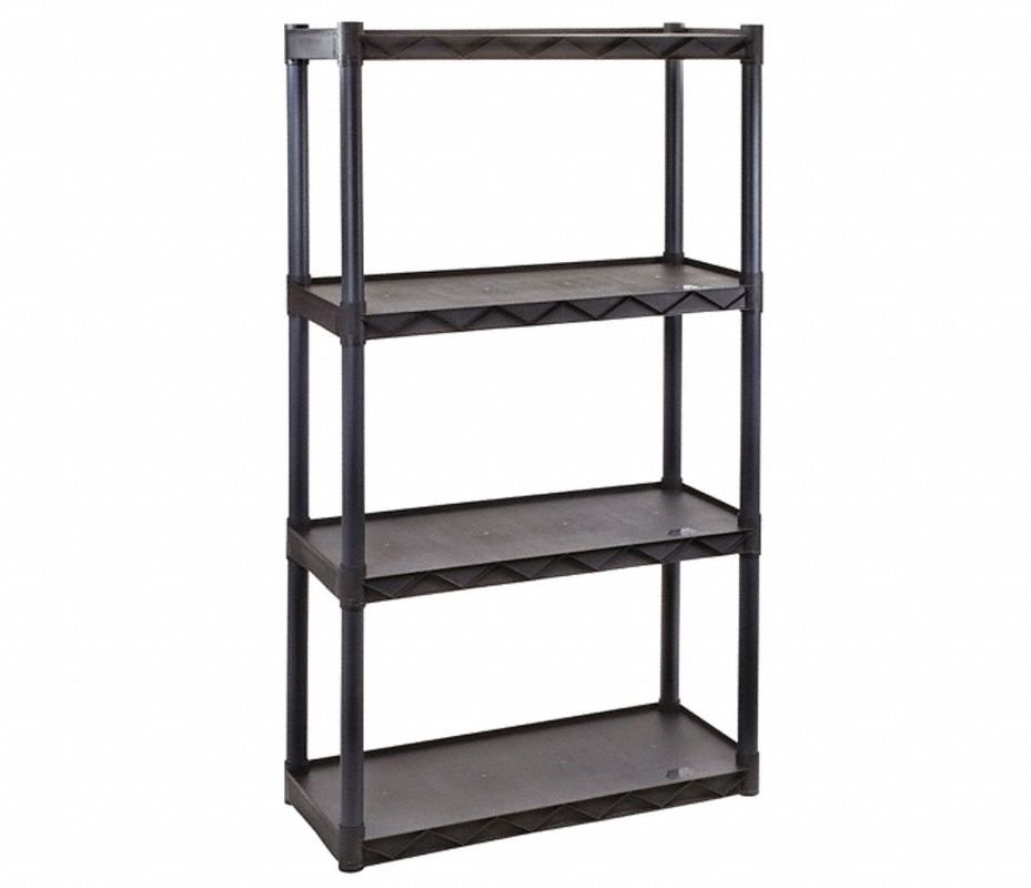 PLANO MOLDING Estante Plástico De Pie, Estilo Abierto, Gris Oscuro, 34