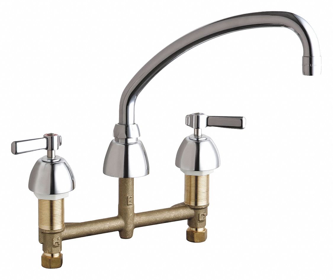 Chicago Faucets, 201, Low Arc Kitchen Faucet 6XAE9201AABCP Grainger