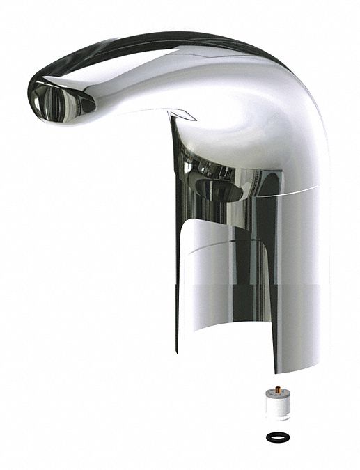 Spout: Spout, Arc, Std Spout, Brass, Polished Chrome, Laminar, 5 1/2 in Spout Reach
