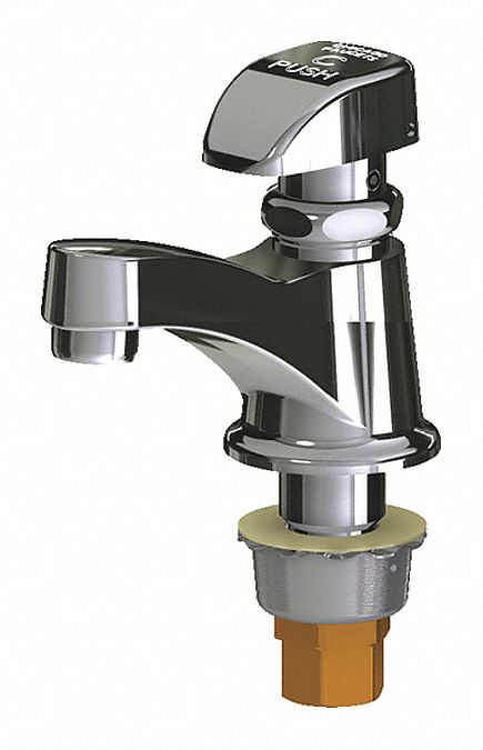 Sink Faucet: 333, Single-Post, Brass, Polished Chrome Finish, 2.2 gpm Flow Rate, Arc