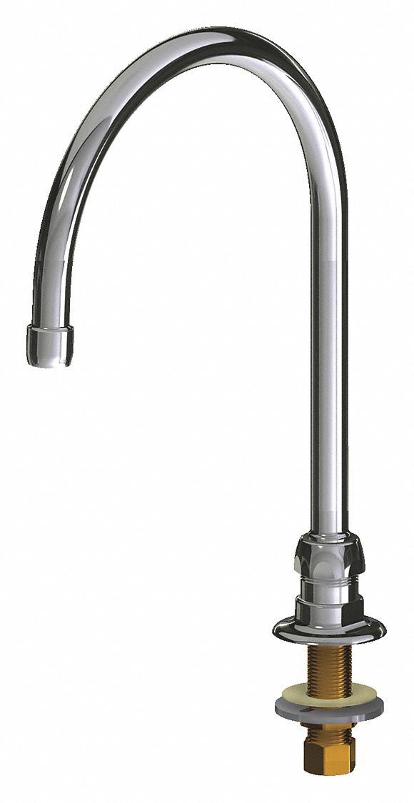 Spout: Spout, Gooseneck, Swivel Spout, Brass, Polished Chrome, 1.5 gpm Flow Rate