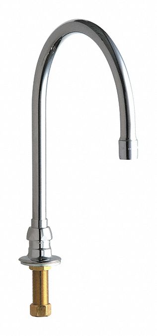 Spout: Spout, Gooseneck, Swivel Spout, Brass, Polished Chrome, 2.2 gpm Flow Rate