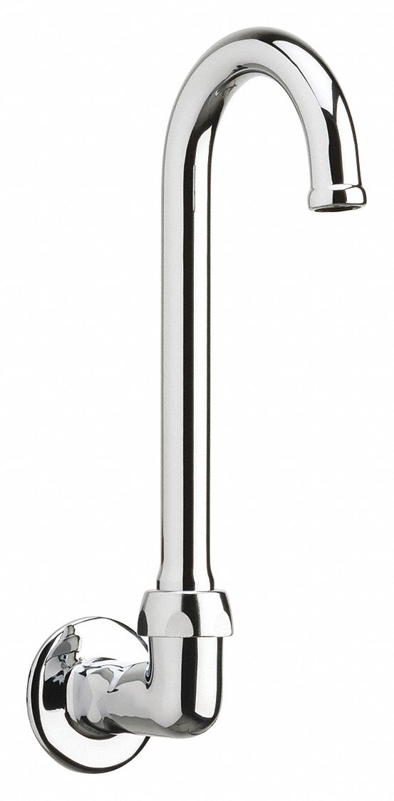 Spout: Spout, Gooseneck, Swivel Spout, Brass, Polished Chrome, 1.5 gpm Flow Rate