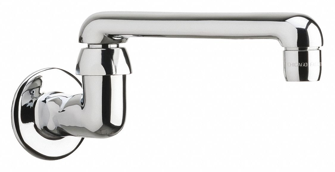 Spout: Spout, Straight, Swivel Spout, Brass, Polished Chrome, 2.2 gpm Flow Rate