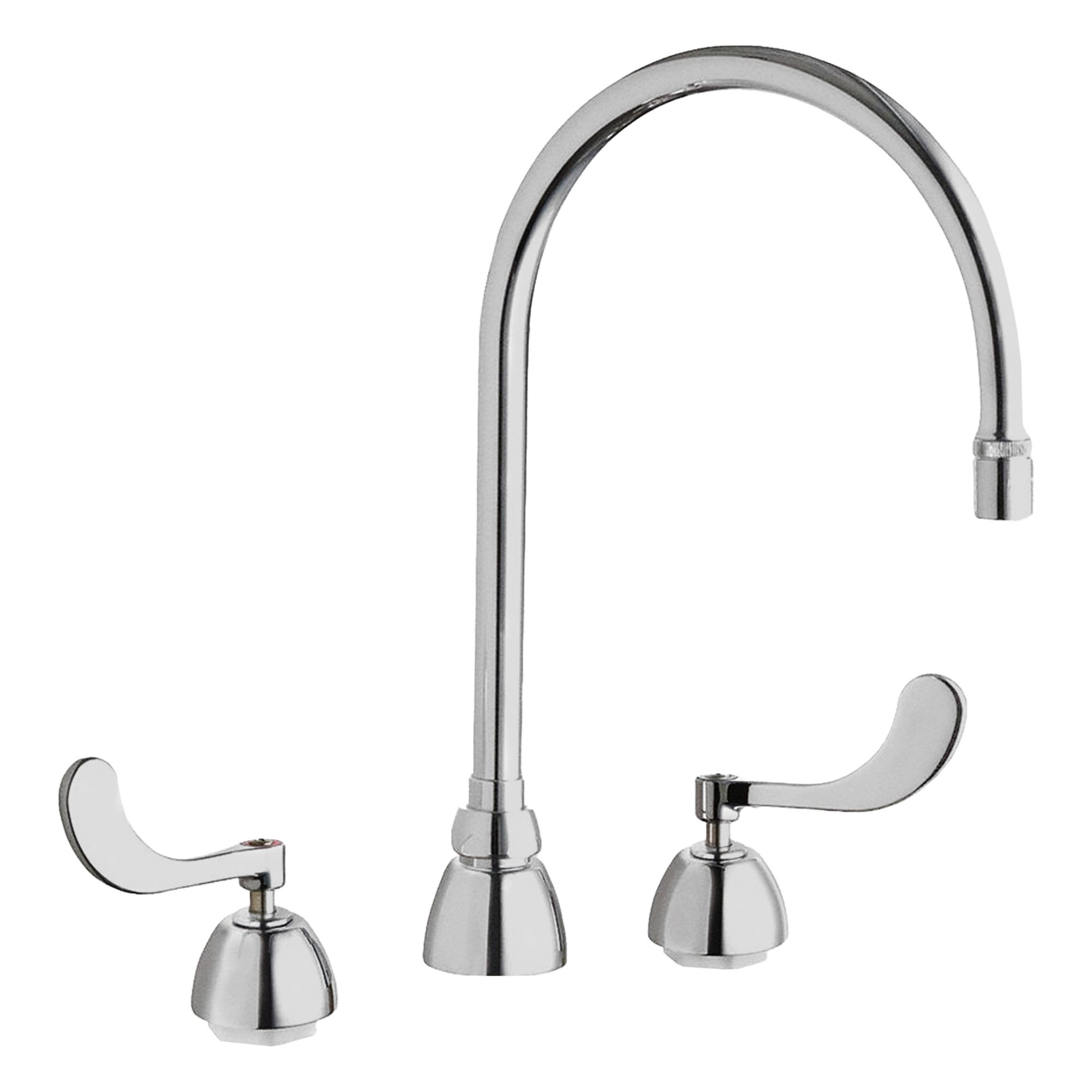 Gooseneck Kitchen/Bathroom Faucet: 786, Cast Brass, Widespread, Deck, 2 Handles