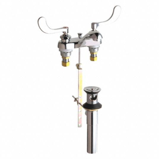 CHICAGO FAUCETS, 2.2 gpm Flow Rate, Hot And Cold Water Sink Faucet ...