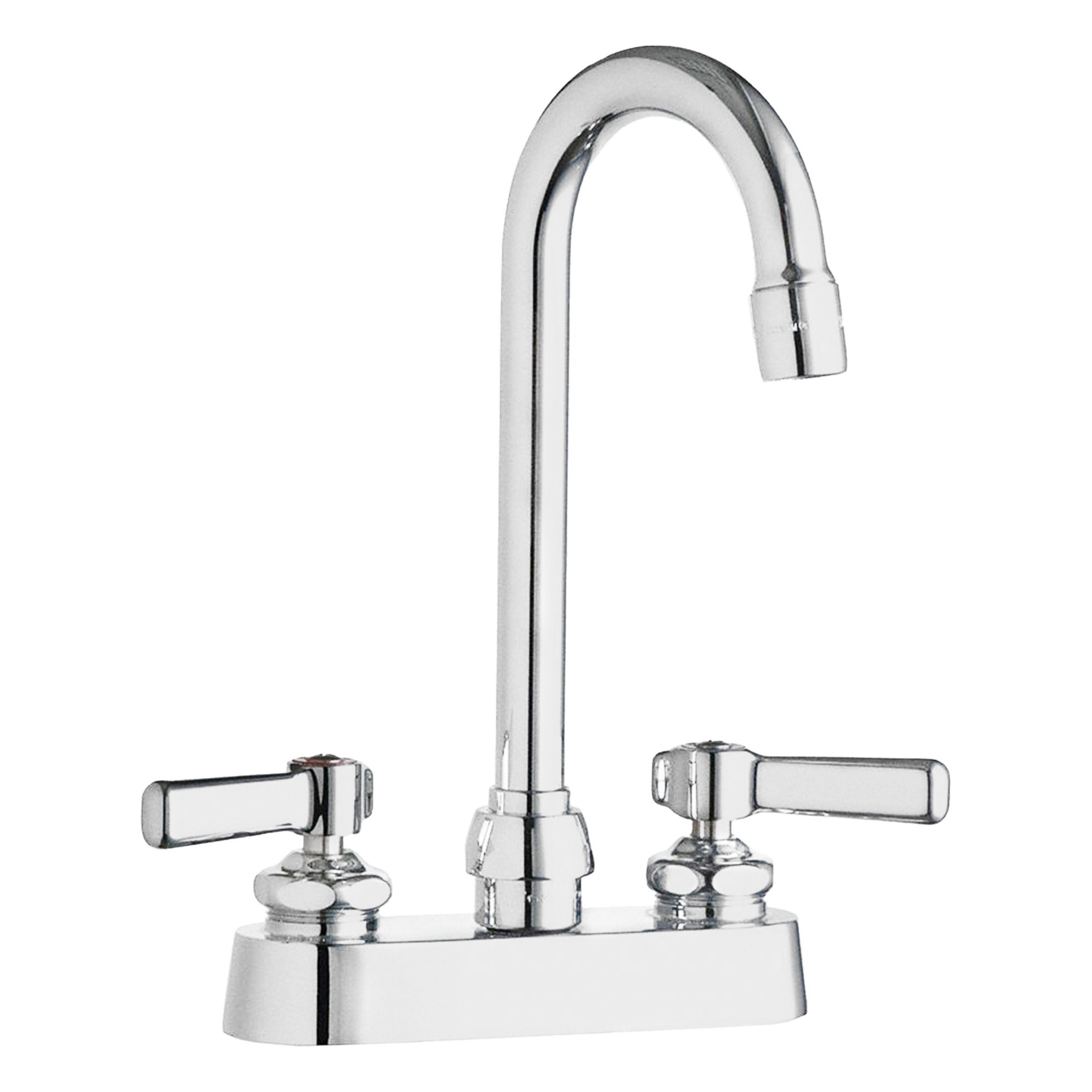 Gooseneck Kitchen/Bathroom Faucet: 895, Cast Brass, Centerset, Deck, Polished Chrome