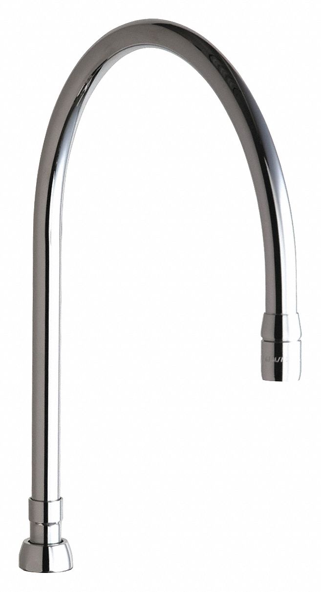Spout: Spout, Gooseneck, Swivel Spout, Brass, Polished Chrome, 2.2 gpm Flow Rate