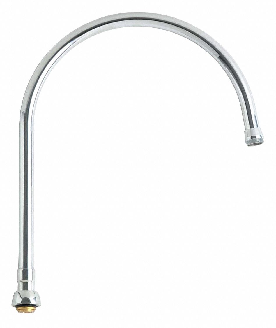 Spout: Spout, Gooseneck, Swivel Spout, Brass, Polished Chrome, Laminar, UNEF