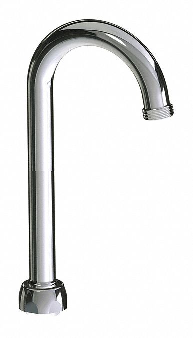 Spout: Spout, Gooseneck, Swivel Spout, Brass, Polished Chrome, 1.5 gpm Flow Rate