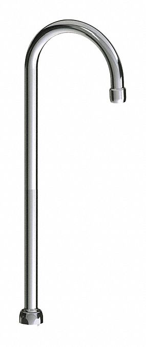 Spout: Spout, Gooseneck, Swivel Spout, Brass, Polished Chrome, 2.2 gpm Flow Rate