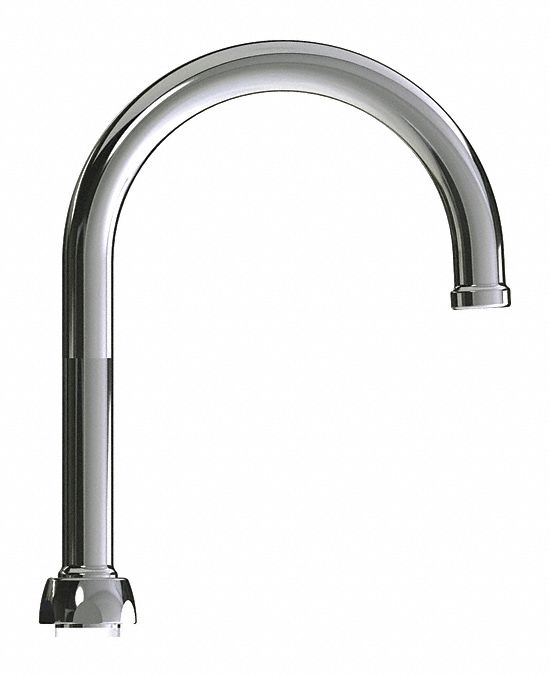 Spout: Spout, Gooseneck, Swivel Spout, Brass, Polished Chrome, 1.5 gpm Flow Rate