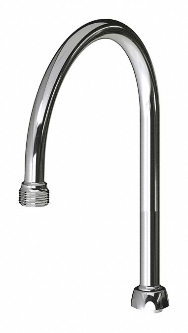 Spout: Spout, Gooseneck, Swivel Spout, Brass, Polished Chrome, Laminar, UNEF