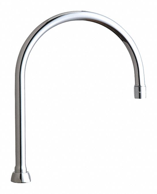 Spout: Spout, Gooseneck, Swivel Spout, Brass, Polished Chrome, 1.5 gpm Flow Rate