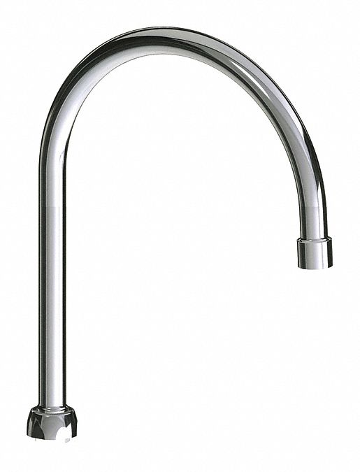 Spout: Spout, Gooseneck, Swivel Spout, Brass, Polished Chrome, 1.5 gpm Flow Rate