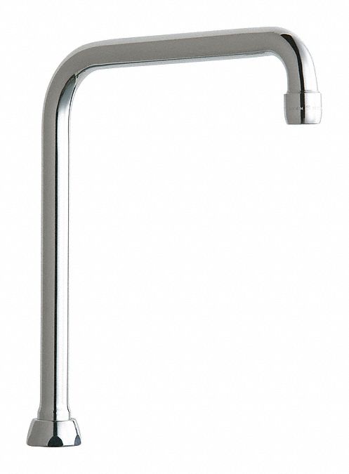 Spout: Spout, Arc, Swivel Spout, Brass, Polished Chrome, 1.5 gpm Flow Rate, Aerated