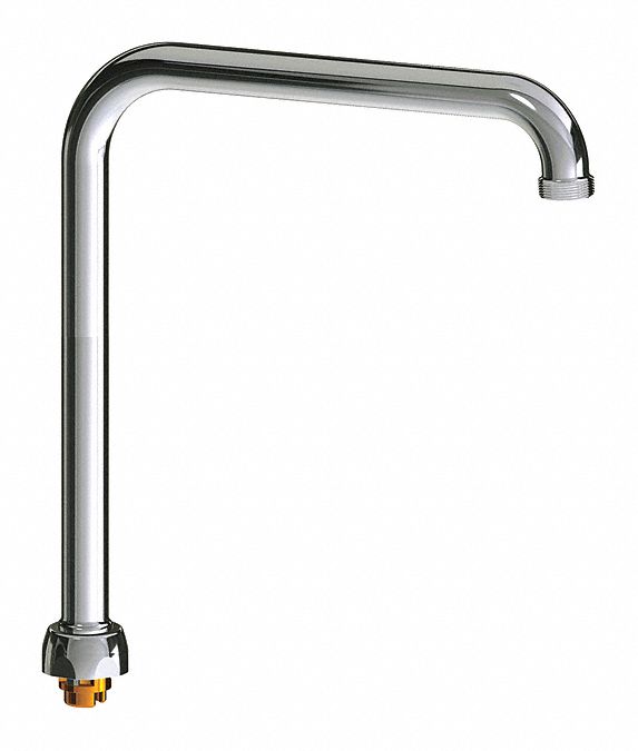 Spout: Spout, Arc, Swivel Spout, Brass, Polished Chrome, Laminar, 8 in Spout Reach