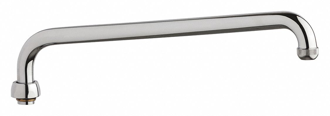 Spout: Spout, Arc, Swivel Spout, Brass, Polished Chrome, Laminar, 14 in Spout Reach