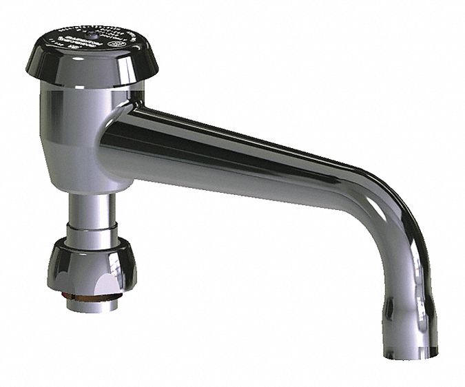 Spout: Spout, Arc, Swivel Spout, Brass, Polished Chrome, Laminar, 6 in Spout Reach