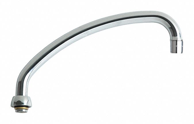 Spout: Spout, Arc, Swivel Spout, Brass, Polished Chrome, 1.5 gpm Flow Rate, Aerated