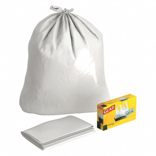 926481-7 Glad Trash Bags: 13 gal Capacity, 24 in Wd, 27 1/2 in Ht