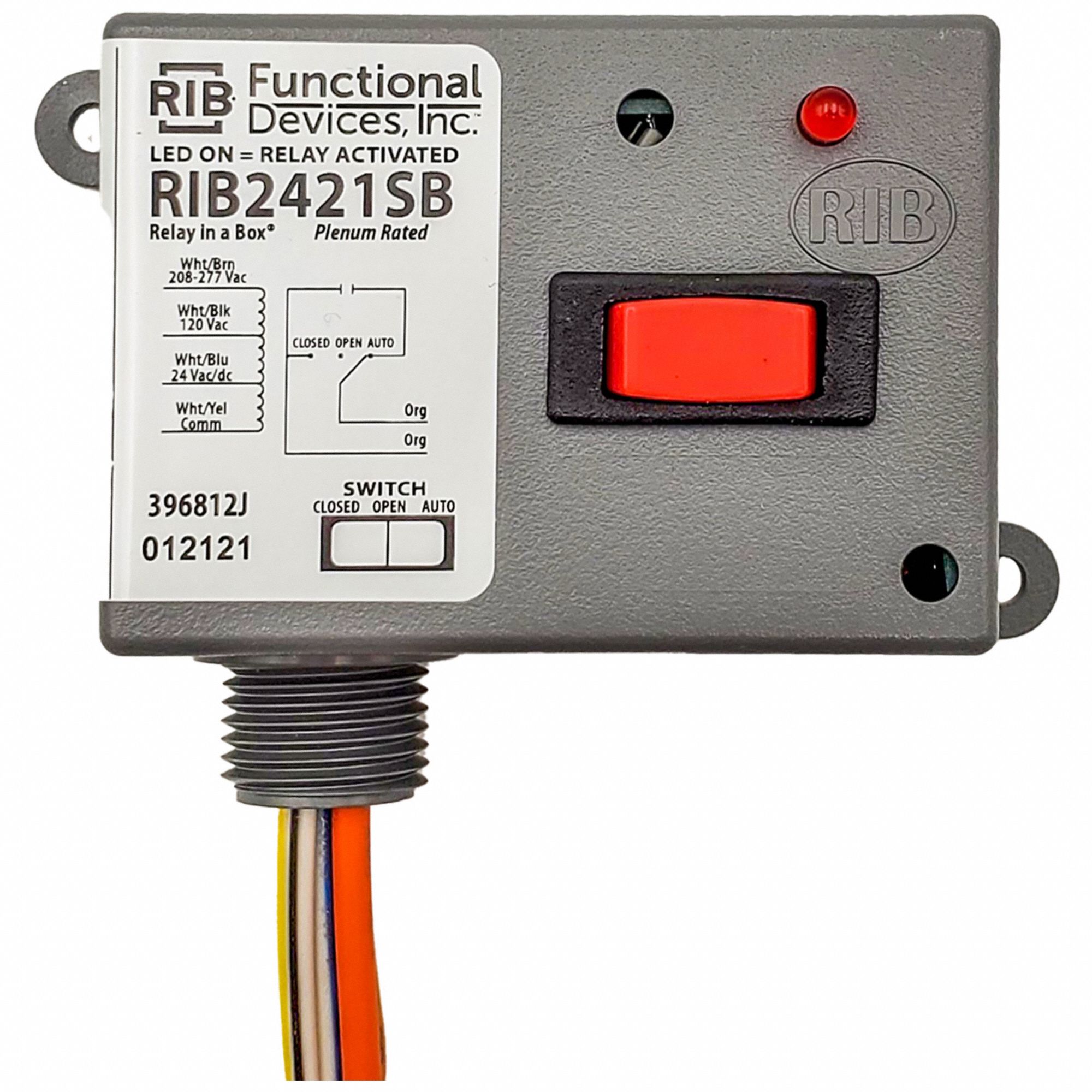 FUNCTIONAL DEVICES INC / RIB RIB01P30 Enclosed Pre-Wired