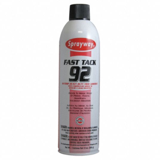 SPRAYWAY Spray Adhesive Fast Tack 92, Gen Purpose, 20 fl oz, Aerosol Can, Amber 21GR36SW092