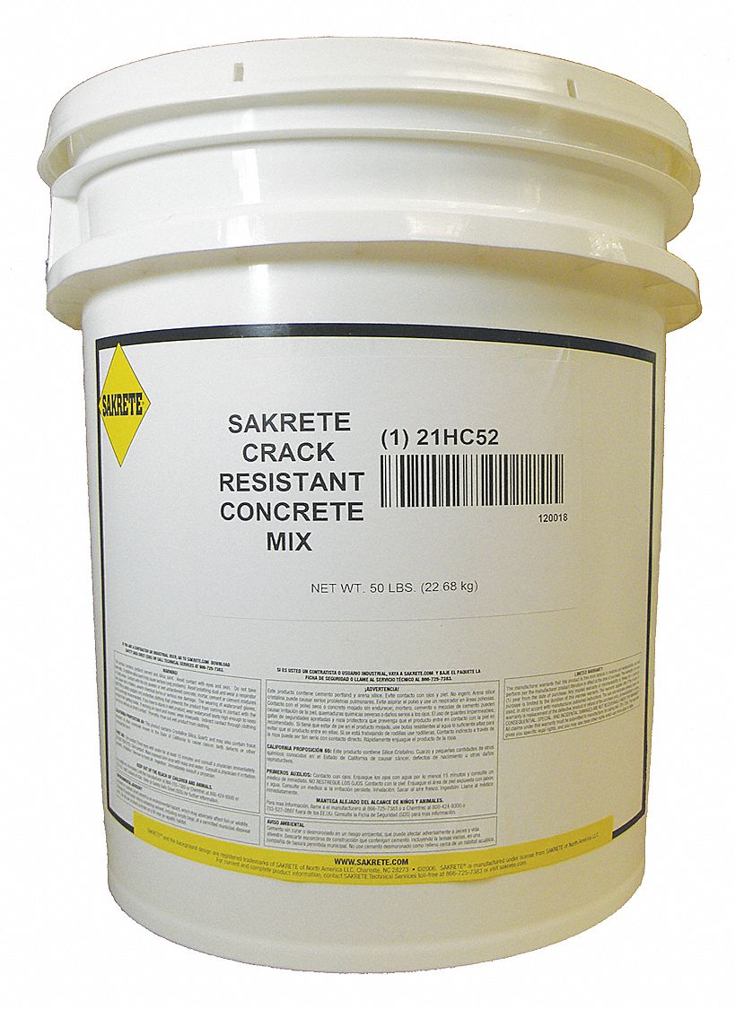 21HC52 - Crack Resistant Concrete Mix Pail 50 lb.