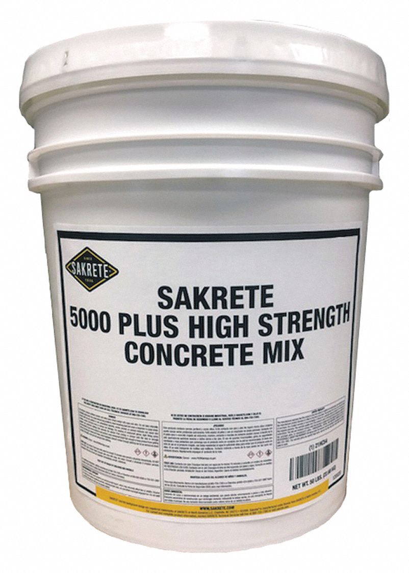 Sakrete 50 Lb Pail High Strength Concrete Mix Gray 0 38 Cu Ft