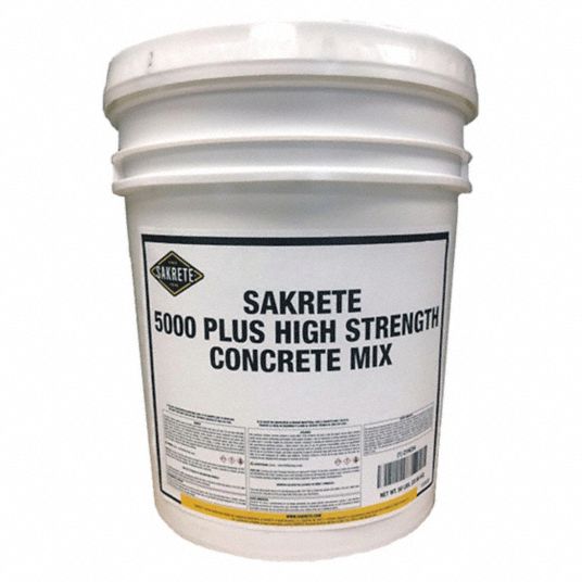 SAKRETE, 5000 Plus High Strength, 50 lb Container Size, Concrete Mix ...
