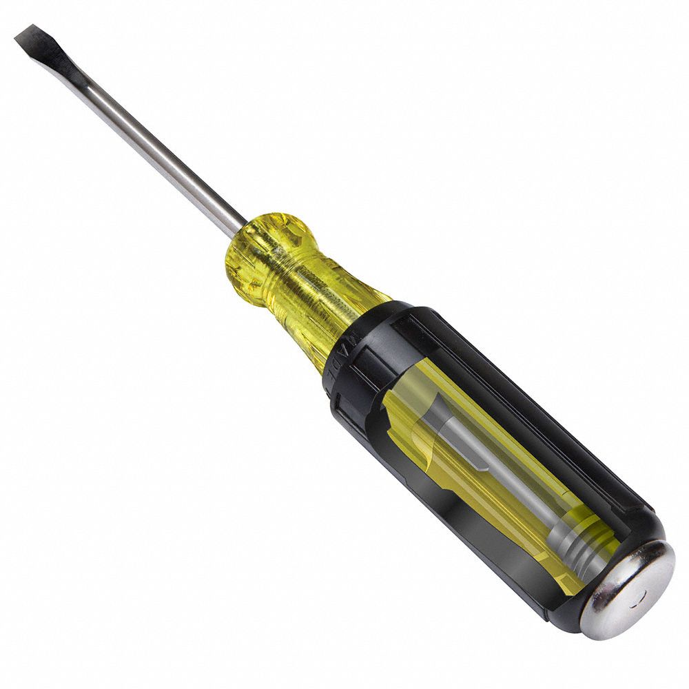 KLEIN TOOLS Steel Demolition Screwdriver with 4 in Shank and 1/4 in