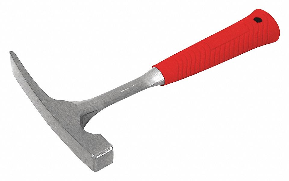 BRICK HAMMER, SOFT GRIP, 11 X 1 19/50 IN, HEAD 3 IN, 20 OZ, STEEL