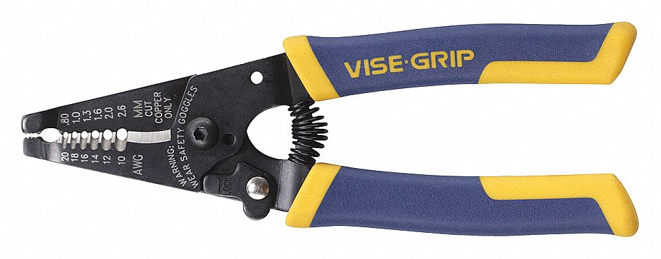 WIRE STRIPPER/CUTTER, NOT INSULATED, FOR CUTTING, STRIPPING, 6 IN L