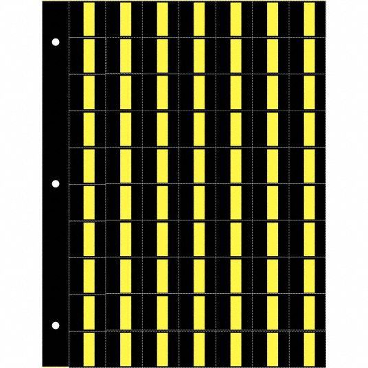 Letter Label, I, Yellow/Black, 1 in Character Height, 1 EA - Grainger